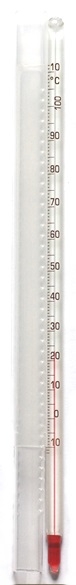 Laborthermometer, 0 bis +50 °C / 0,5 °C, geeicht mit amtlichen Schein —  [Laborkampagne]